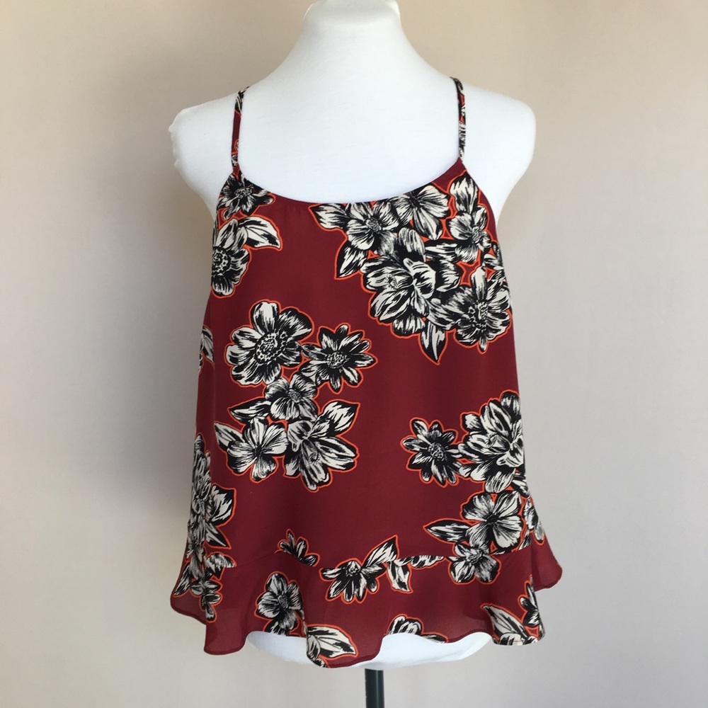 Anthropologie Maeve Floral Ruffle Blouse - Sz 6